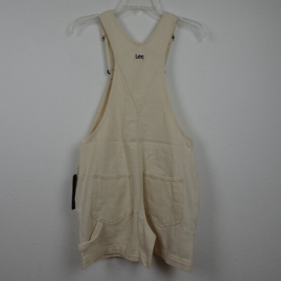 Lee Short Overalls Shortalls Women's Size XS Beige Denim Romper Coveralls - Picture 5 of 9